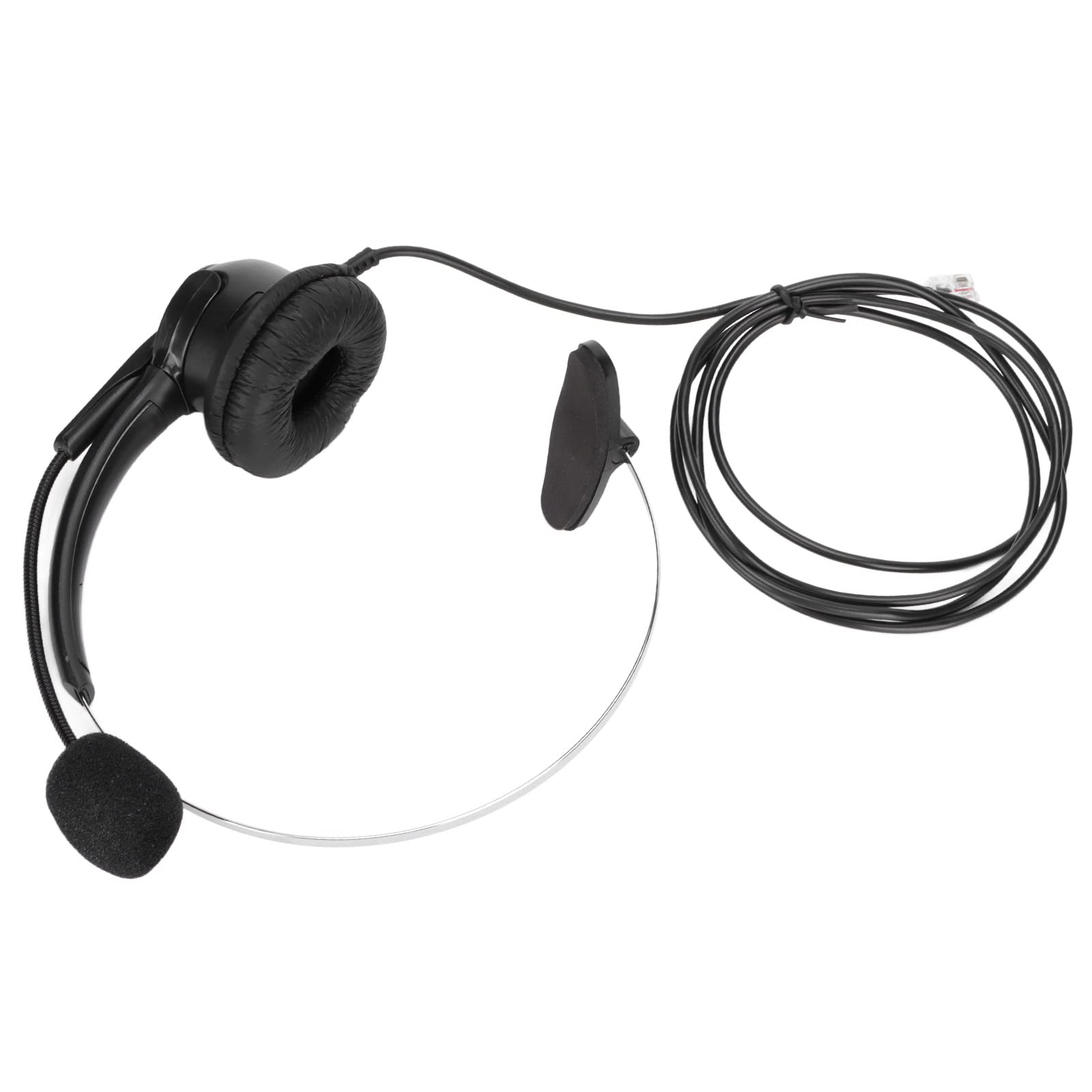 Dioche Auriculares Telefónicos RJ9 Auriculares RJ9 con Micrófono Ajustable de 330° Adecuados para Teléfonos Fijos Domésticos y de Oficinas de Call Center.
