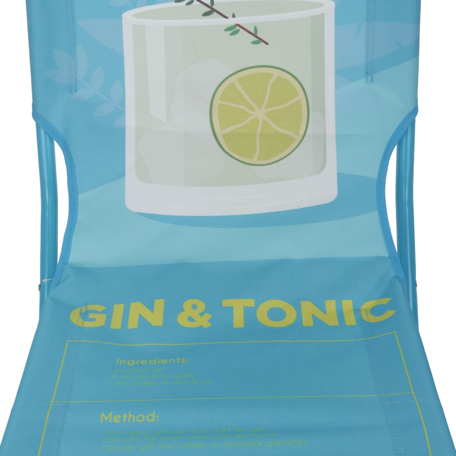 KASANOVA Strandstuhl (klappbar, Gin Tonica“ in Hellblau mit Kopfstütze)