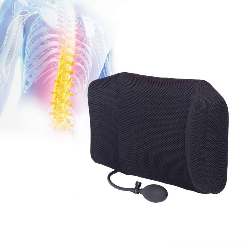 Coussin Lombaire Gonflable - Soutien Bas Du Dos Ergonomique - Pour Voiture, Bureau, Maison - Léger Et Portable