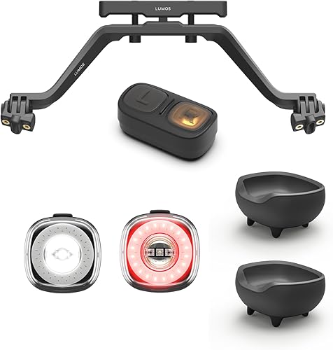 Lumos Firefly Bike Light -2 Pack & Charging Cradle -2 Pack & Remote & Turn Signal Mount