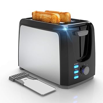 Toaster 2 Slice Best Rated Prime Toasters Stainless Steel Black Bagel Toaster Evenly and Quickly with 2 W