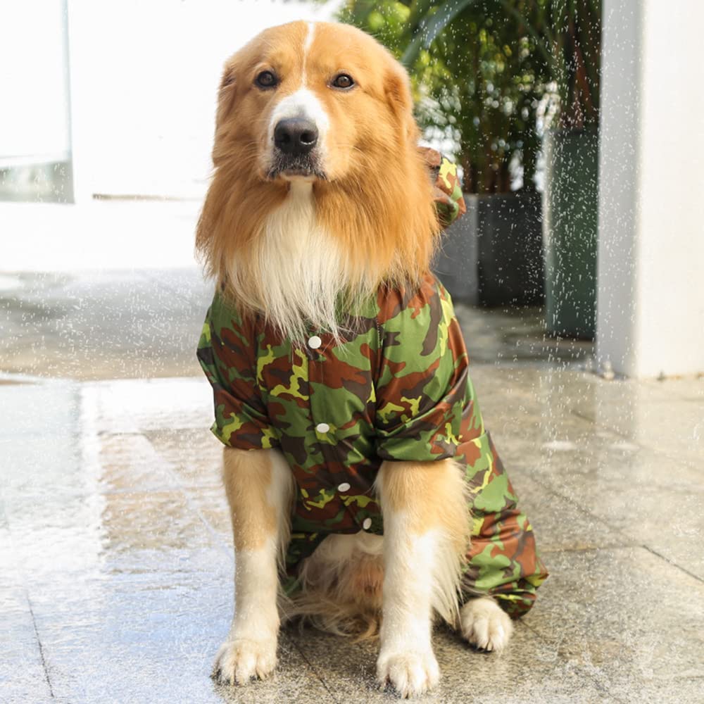 Impermeabile per Cani, Impermeabile for Cani di Grandi Dimensioni, Regolabile, Impermeabile for Animali Domestici, Giacca Antipioggia Leggera con Cappuccio e for(4XL)