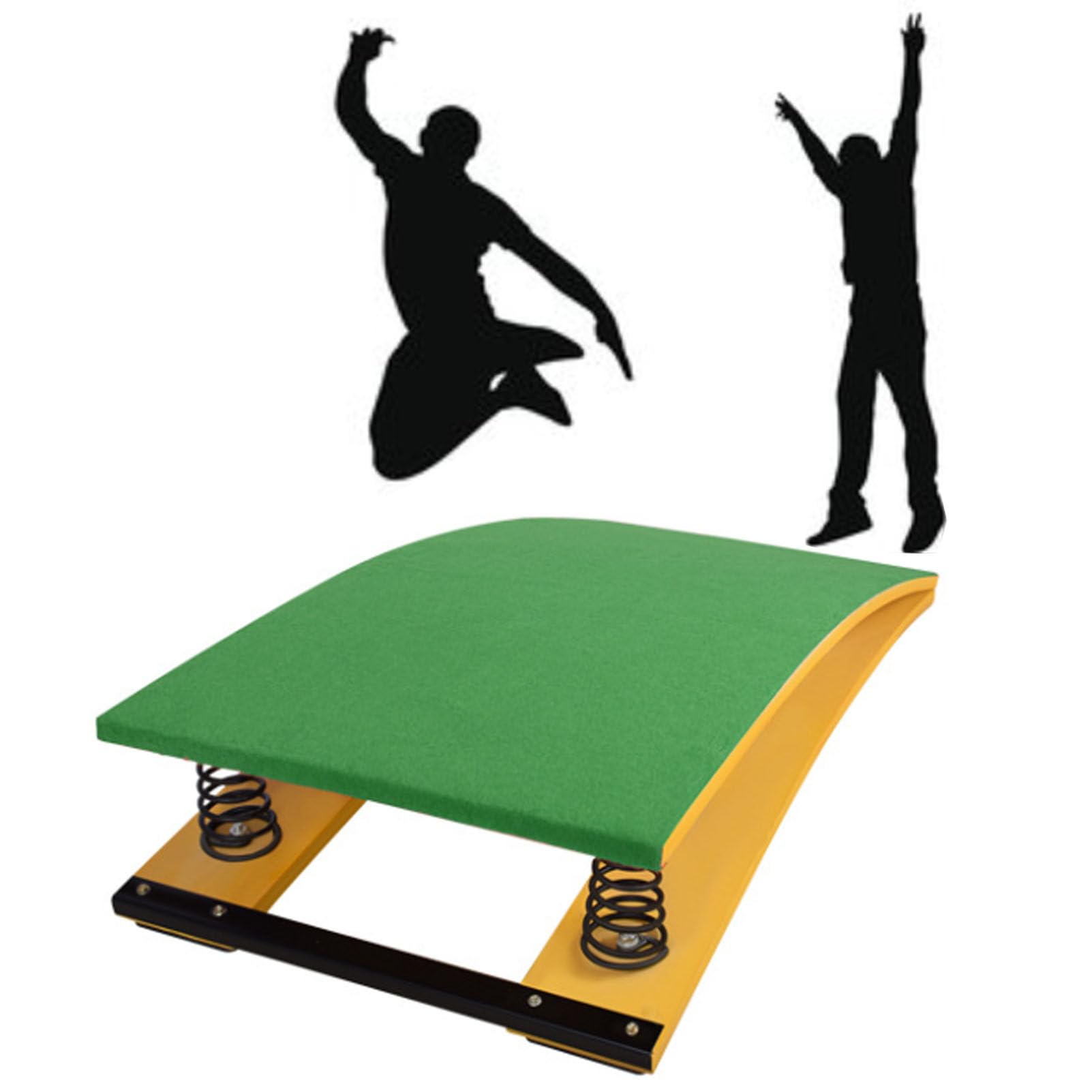 Generico Trampolino Elastico per Ginnastica Resistente, Trampolino Elastico Curvo Portatile per Bambini con Molla in Acciaio e Tappetino di Salto - Ideale per Club Sportivi e allenamenti di Arti marz