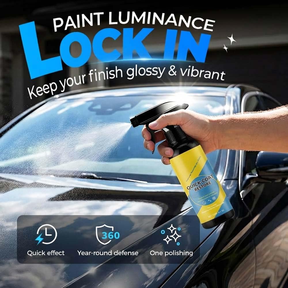 Nano Quick Coat Restore, 2026 Advanced Automobile Quick-Acting Coating Agent, Quick Effect CoatingAgent Spray with Dust Proof and Glazing Effects Long-Lasting Car Showroom Gloss (3 pcs) - 4