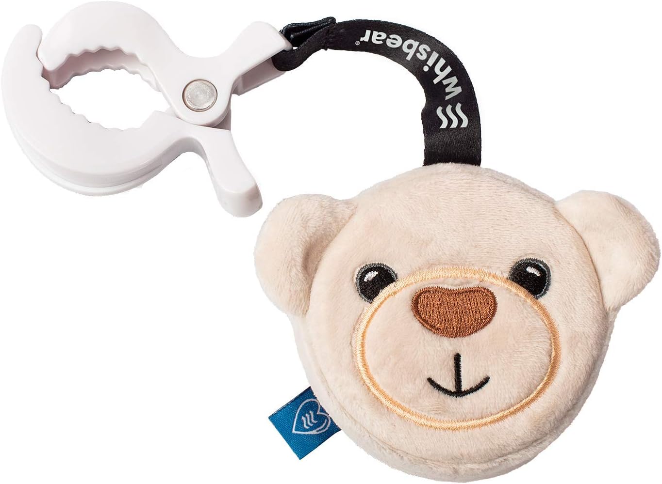 Whisbear Humming Bear with Clip | Pink Noise | Baby Sleep Aid | Baby Gifts | Baby Toys Newborn Baby Shower Gifts | Car Seat Toy | Pram Accessories Pram Toys | Baby Teddy | Baby Sleep Soother