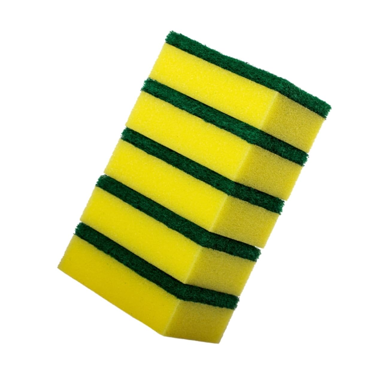 GLEAVI 84piezas Esponjas De Limpieza De Cocina Amarillo Verde Esponjas Duraderas y Antideslizantes para Fregar Platos y Utensilios para Eliminar Manchas Difíciles Sin Rayar