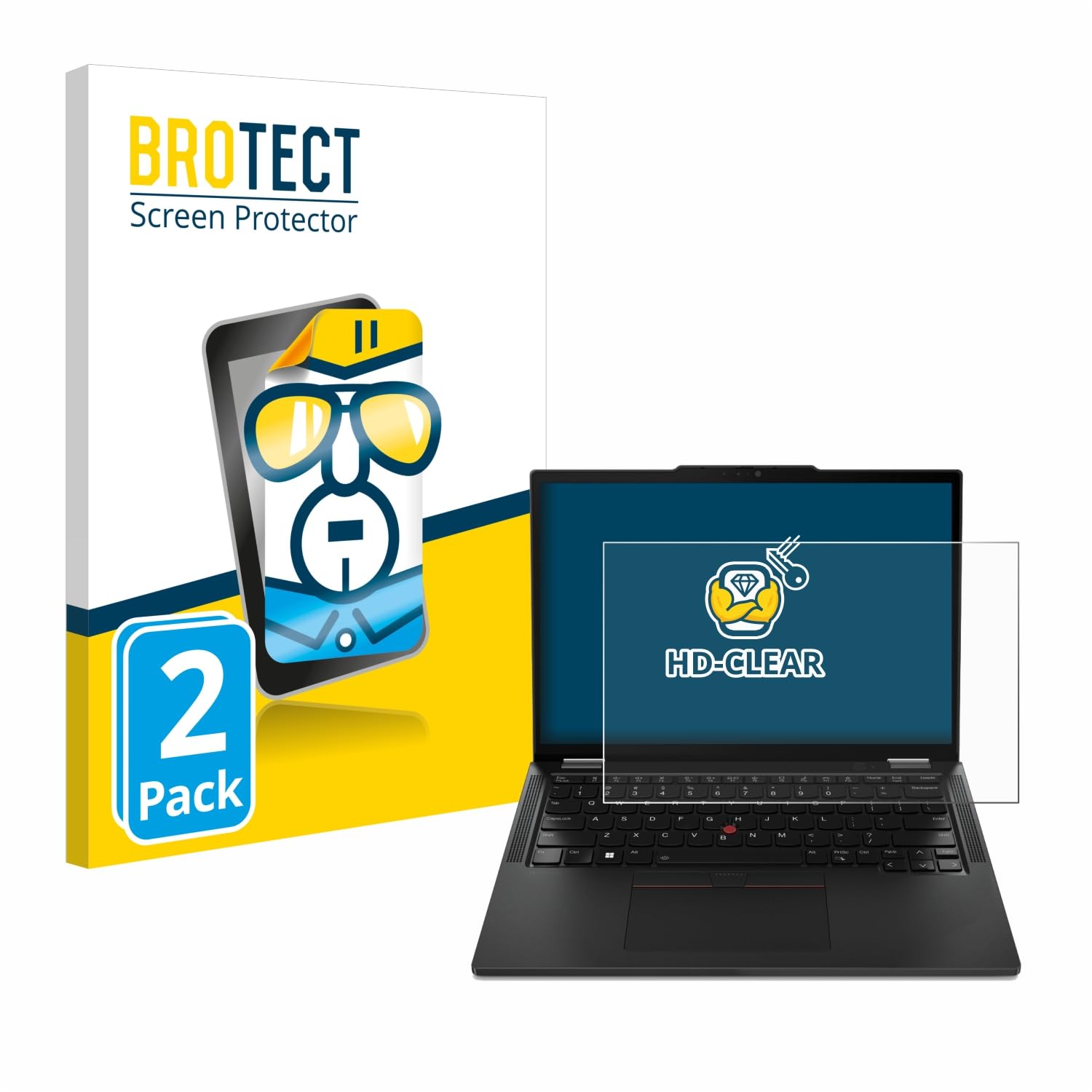 brotect Pellicola Protettiva Vetro per Lenovo ThinkPad X13 Yoga Gen 1 Protezione Schermo [Durezza Estrema 9H, Chiaro