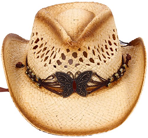 Boys Girls Straw Round Up Cowboy Hat with Decorated Headband2