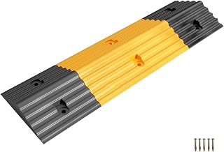 31in Plastic Speed Bumps, Deceleration Ramp, Speed Bumps for Road, Shock Absorption Speed Limit, Non-Slip Surface, for School, Parking, Entrance