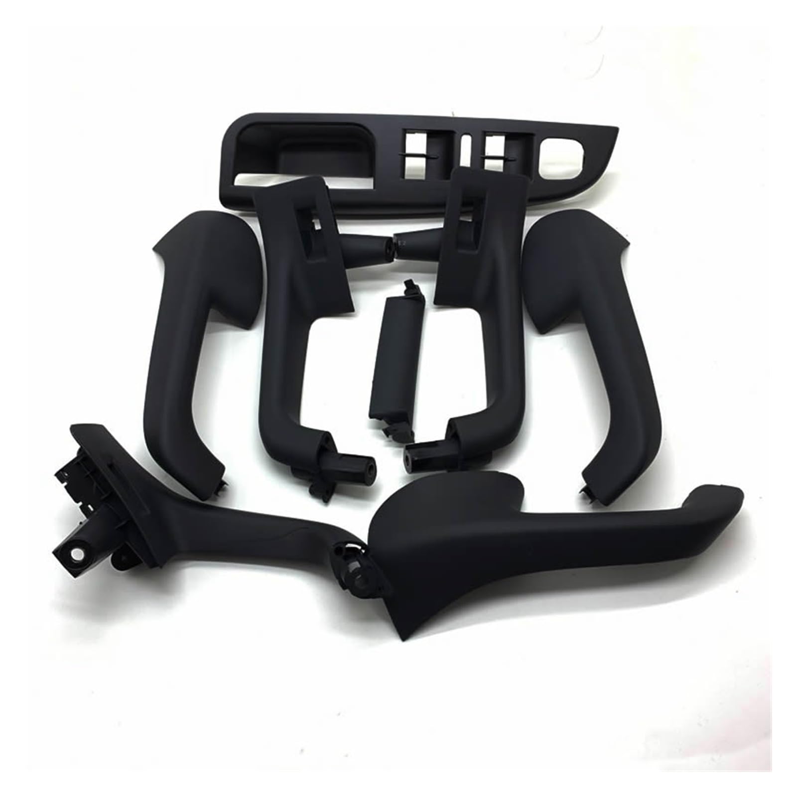 Dntodevb 8Pcs Black Color Interior Door Handle Grab Cover Set For V&W Golf 5 Gti Mk5 For Je&Tta Cars Doors Handles