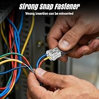 Vista 3 de Conector enchufable de doble cable con hebilla de bloqueo, conector de doble cable 2026, conectores de tira de luz LED, 2 pines, conector de cable