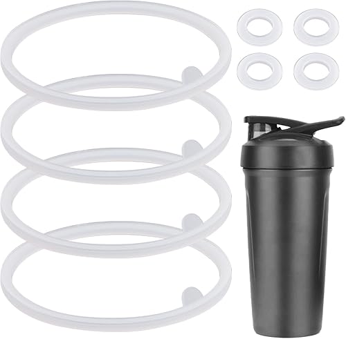 8 piezas de junta de tapa de repuesto para botella de licuadora Strada Flip Shaker Cup Water Bottle Parts Accesorios, 2 tamaños de anillo de sello