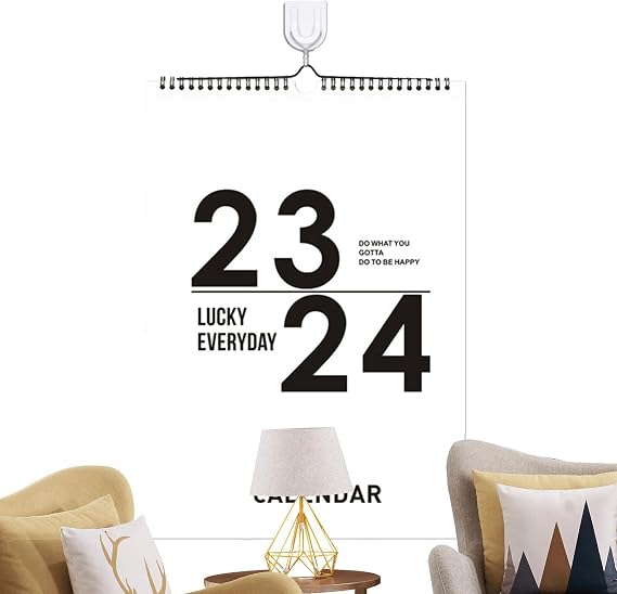 2024 Calendar 12 Month Wall 12-Month January Through December Wall Planner,
