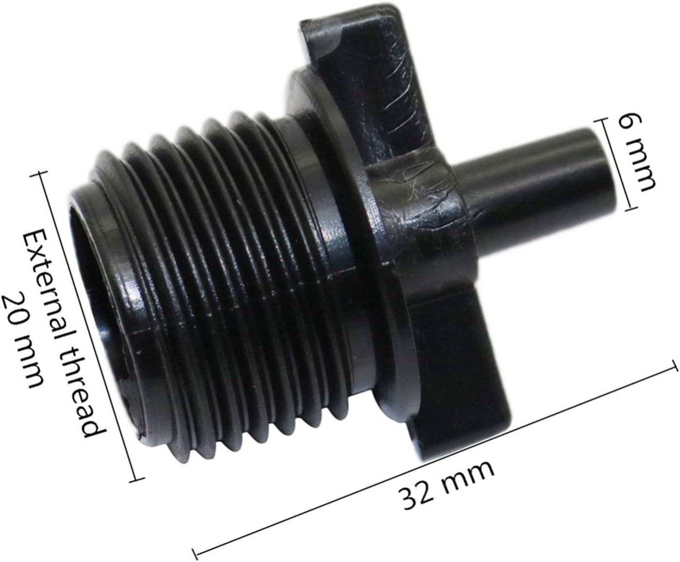 Spray Water Connection Atomizing Nozzle Connector With 1/2 Inch External Thread 6mm Interface, 200 Pieces Of Agricultural Garden Irrigation Pipe Fittings