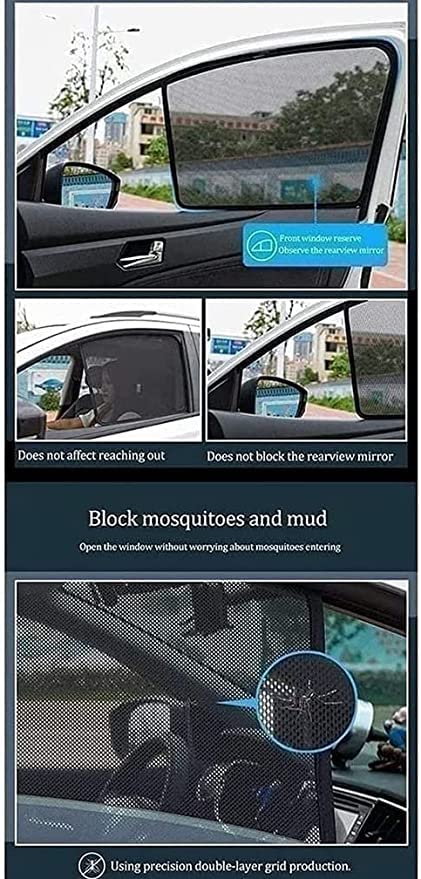 Auto Finestrini Parasole per Nissan PRESAGE, Finestrini Laterali Parabrezza Tendine Visiera, Bloccare Raggi UV Privacy Protezione Tenda, Auto Accessori,2pcs~Front~Doors