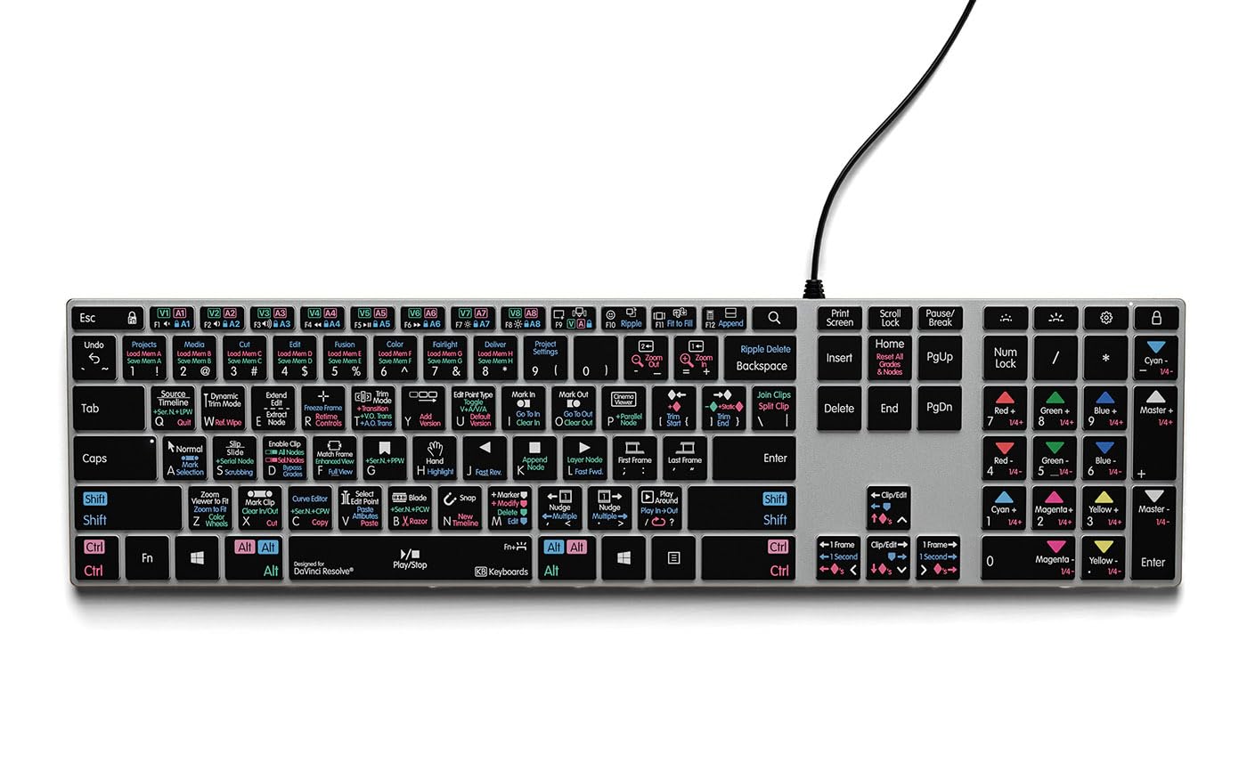 キーボード Davinci resolve keyboard Amazon | Davinci Resolve Backlit Pro アルミキーボード - Windows