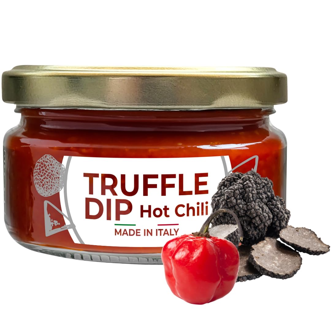 GL Truffle GOURMET LINE Truffle Hot Chili Dip, Gourmet Flavor Fusion, 6.7 oz - Spicy Gourmet Dip for Chips, Tacos and Tortillas, Truffle Hot Sauce