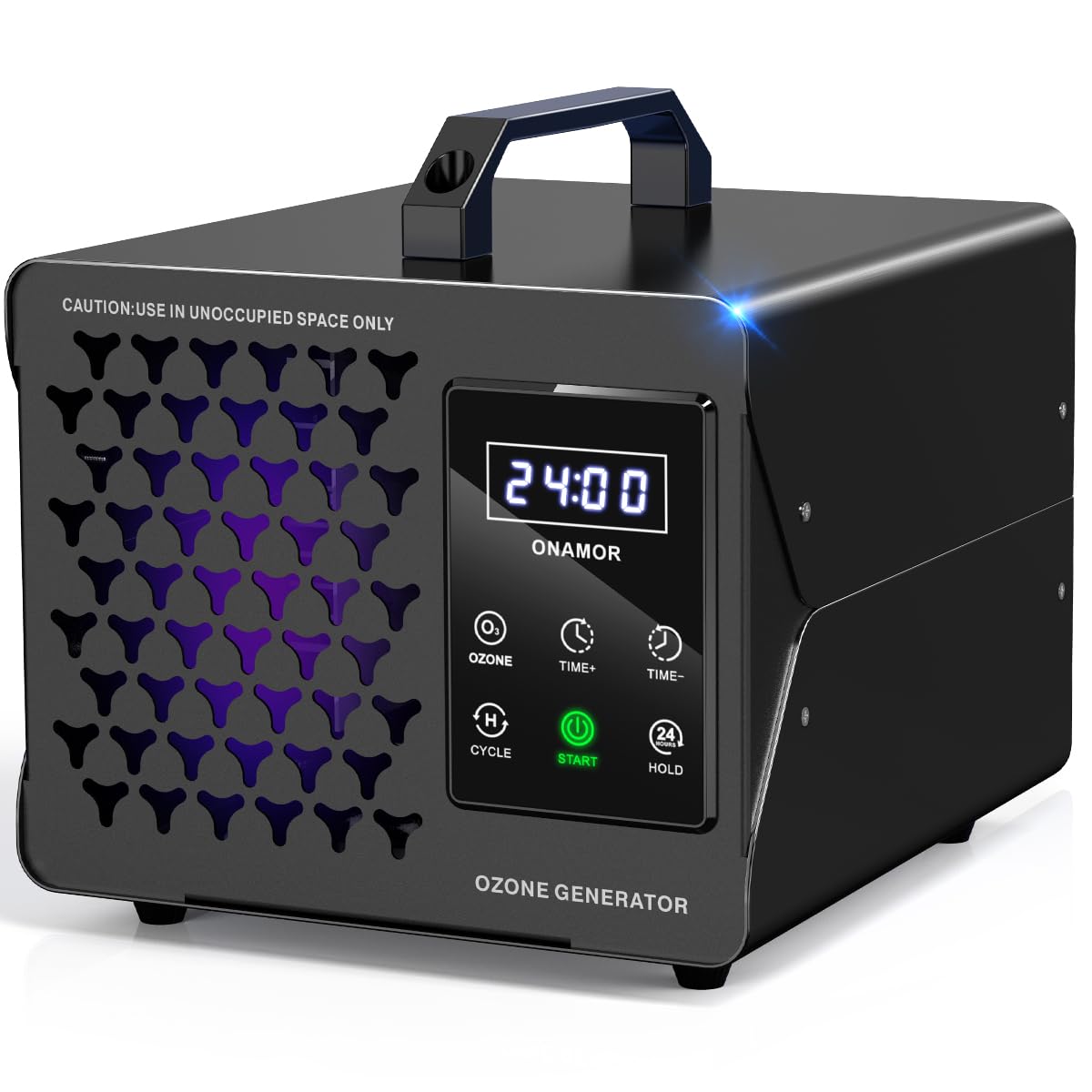 Photo 1 of ONAMOR Digital Ozone Generator Odor Eliminator 180,000mg, High Capacity Ozone Machine Odor Removal Up to 8,000 Sq.Ft, Ozone Odor Eliminator, Ionizer Ozonator for Home, Car, Smoke, Pet Room (Black)