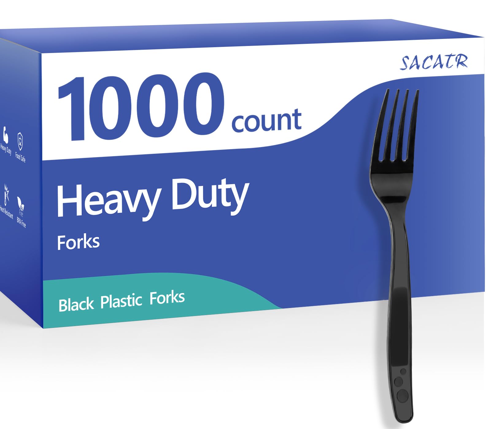SACATR 1000 Count Plastic Forks Heavy Duty, Plastic Silverware Clear Forks, Premium Disposable Forks Bulk, BPA-Free, Heat Resistant, Suitable for Parties, Events and Everyday Use — Amazon image 19