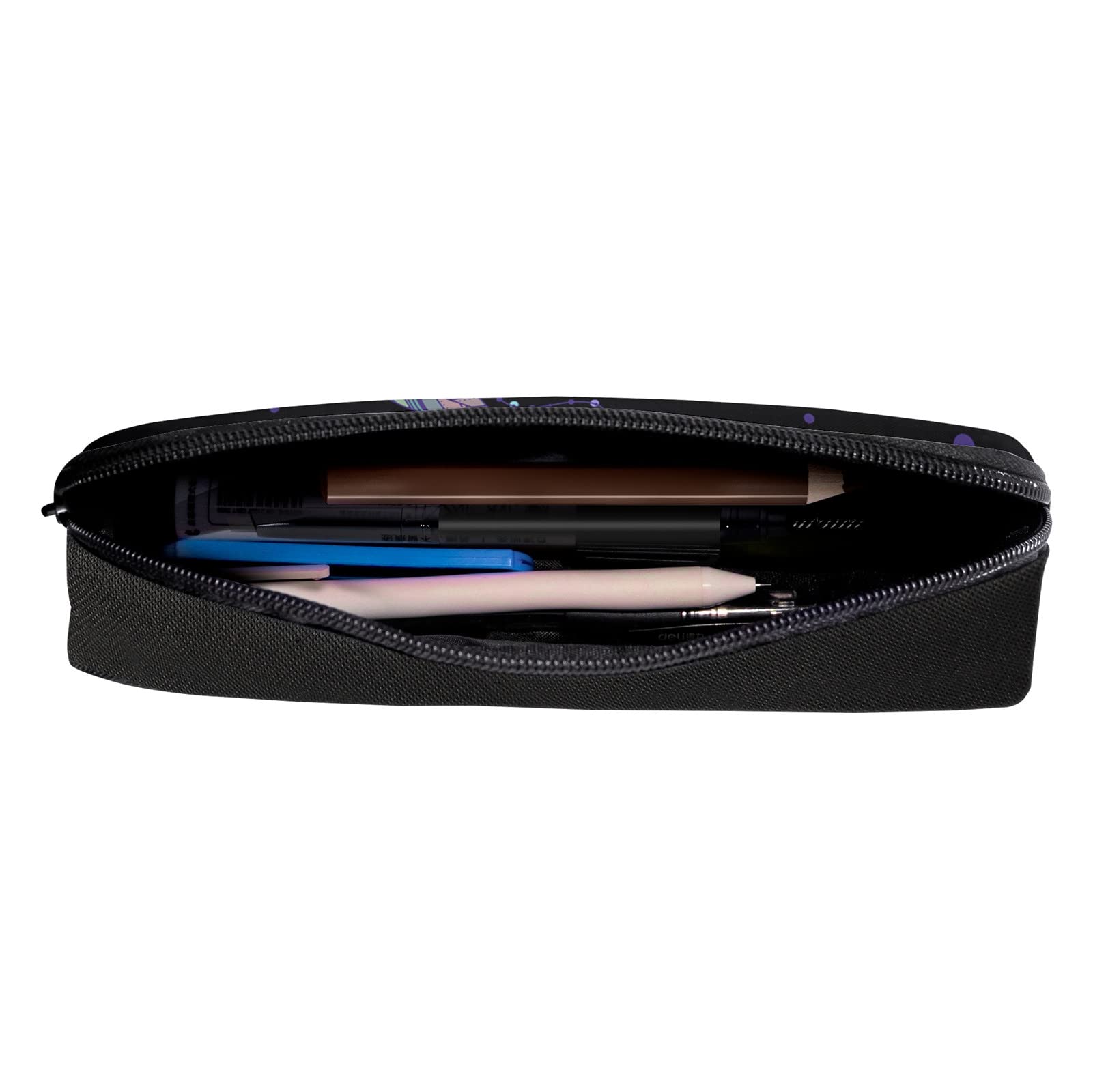 Showudesigns Wolf Backpacks For Girls Kids School Backpack Galaxy Lunch Bag Pencil Pouch Rucksacks Canvas Personalised Shoulder Bag Bookbag Purple Pink - View #5