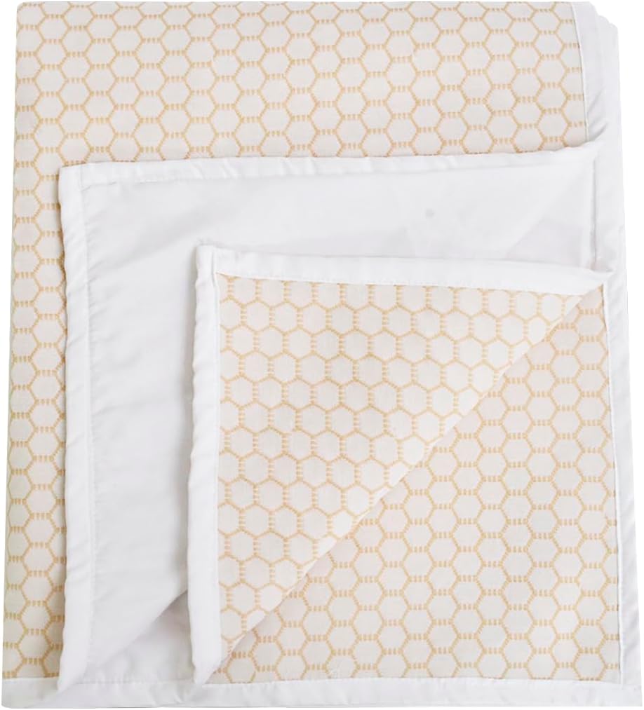 ADBENI HOME Ecofriendly Jacquard Quick Dry Sheet for New Born Babies, Reusable Waterproof Cotton Bed Protector Baby Mat, Cot Sheet for Toddler, Extra Absorbent, 210GSM, Medium 100x70cm, White