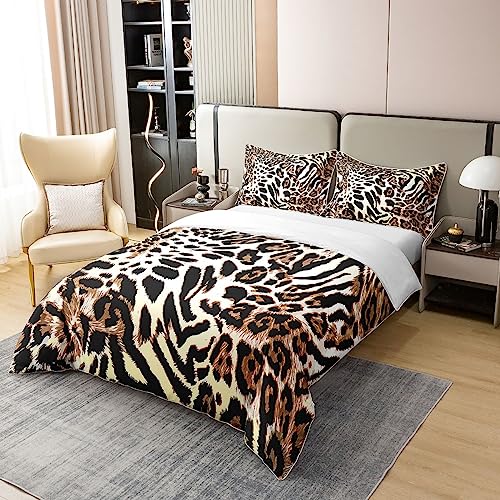 Leopard Cotton Bedding Set Double Size Cow Print Cotton Bedding Set Animal Print Cotton Bedding Set Zebra Print Cotton Bedding Set for Kids Boys Girls Adults - Image 2
