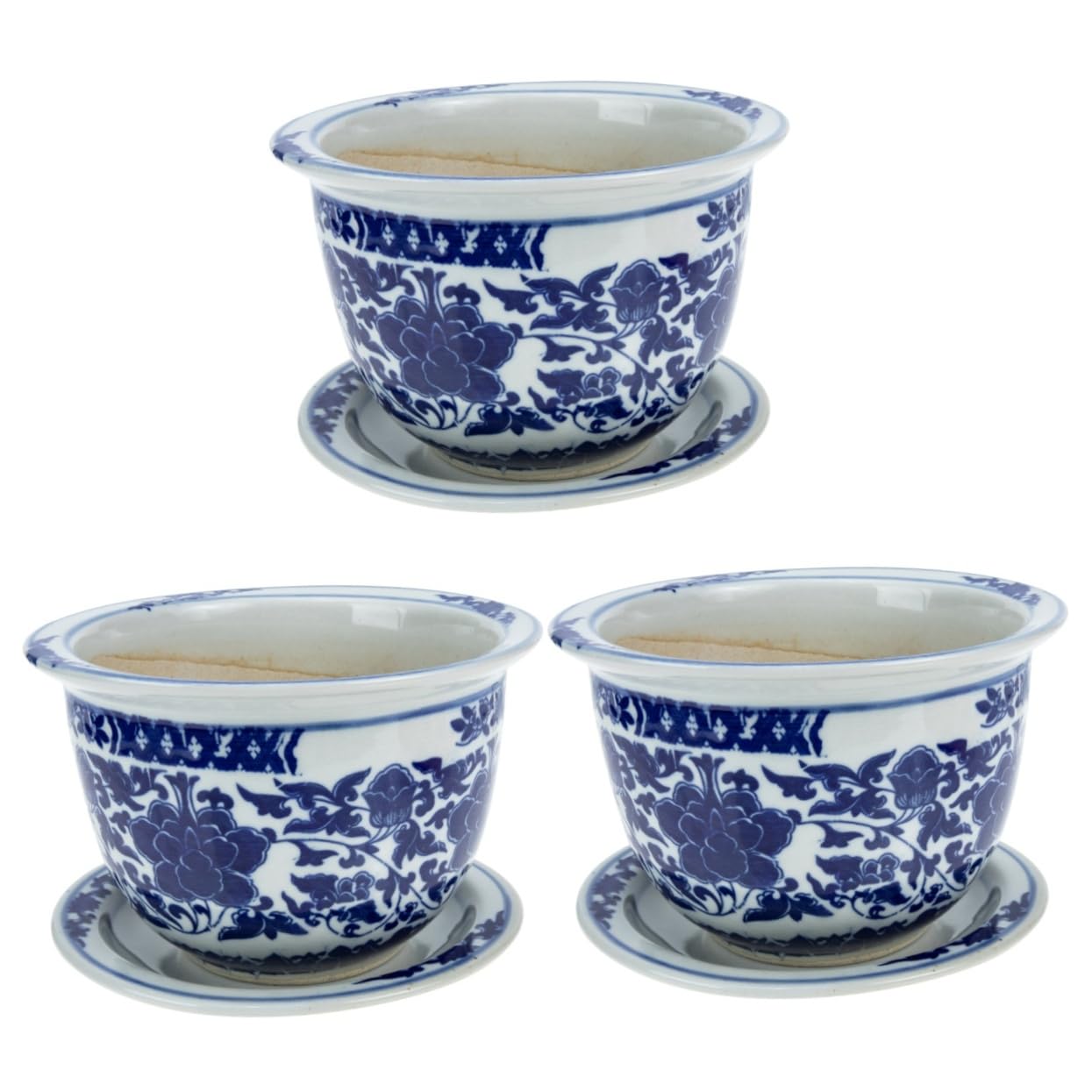 POPETPOP 3 Zestawy Doniczka Doniczka Ceramiczna Doniczka Bonsai Doniczka Gospodarstwa Domowego Doniczka Na Rośliny Doniczki Sadzarki Do Roślin Domowych Duży Rozmiar Sadzarka Ceramiczna