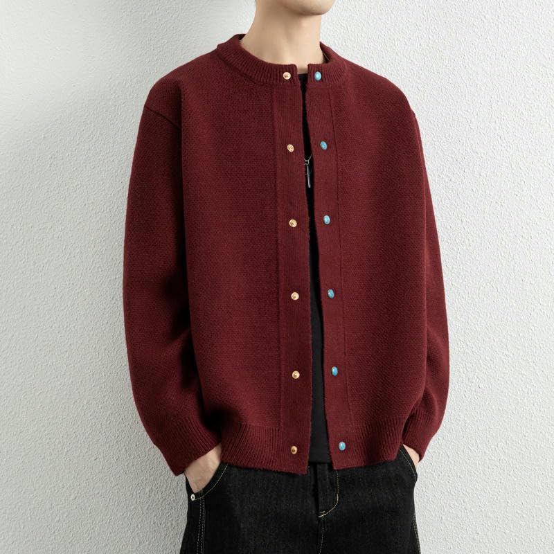 Pull homme col rond en maille tricotée - Modèle casual chic basique
