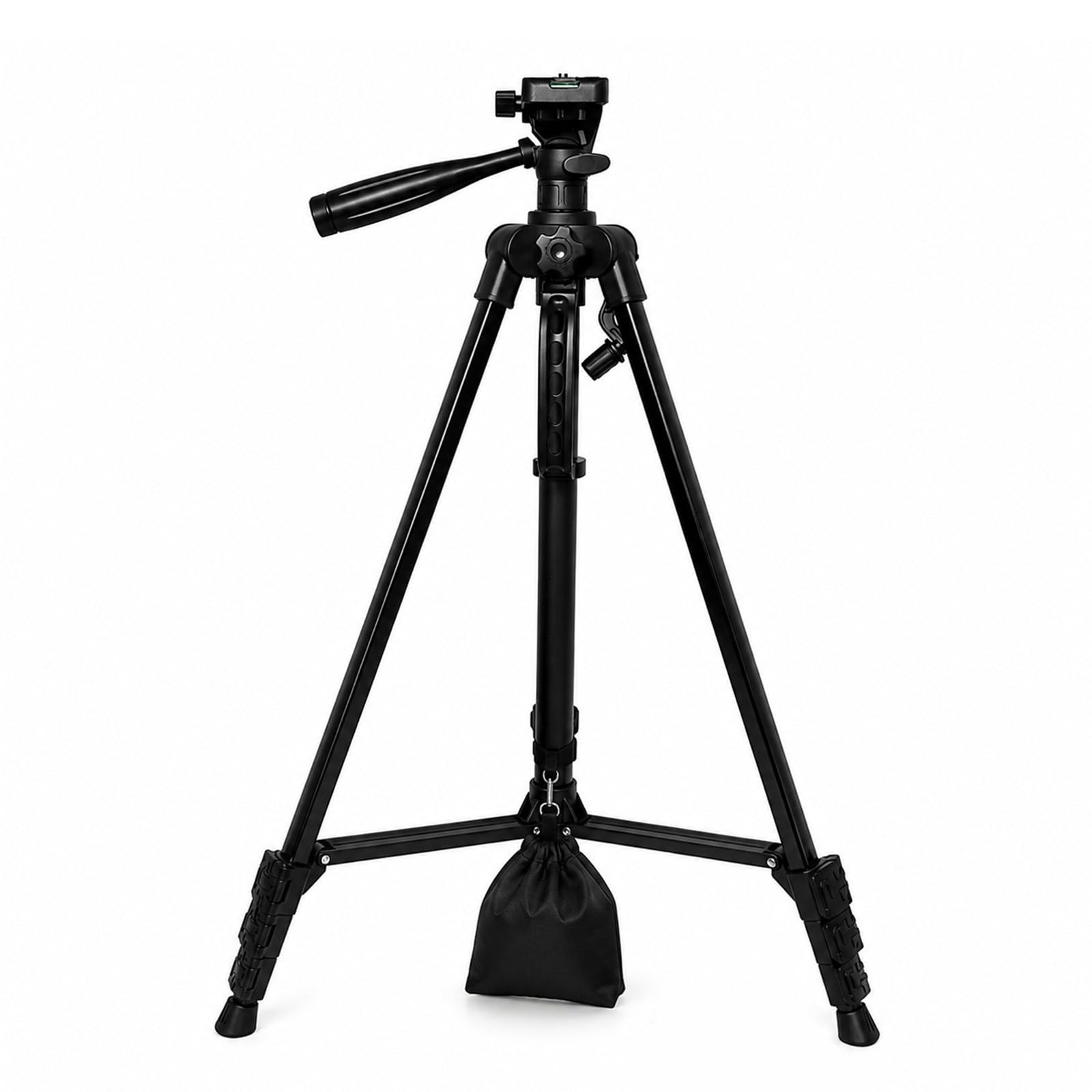 Aredwhiterui Dedicated Tripod for LX01 Tethered Speed Meter, Aluminum Stand, Anti-Slip Feet, Counterweight Hook, 3-Way Head for Sprint Running Cycling Tests, Tripod Only