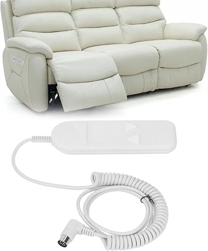 Miniatura 6 de Control de mano de silla elevadora, 8 pines, ángulo de 90, 2 botones hacia arriba y hacia abajo, control universal de mano reclinable con línea de