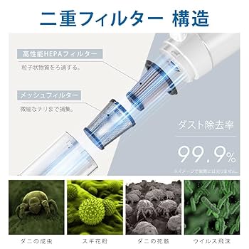 Amazon | 天通ライト 掃除機 コードレス 12000pa HEPA 強力吸引