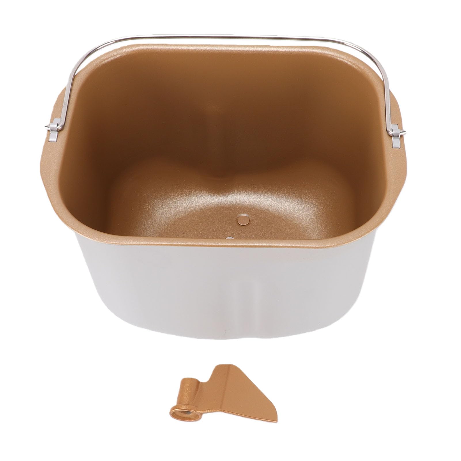 Generic Seau de Cuisson pour Machine à Pain, Pot Intérieur Antiadhésif en Acier Inoxydable pour Usage Domestique et Commercial 197x147x165mm