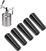 Beer Tap Handle, 5PCS Stainless Steel Beer Faucet Handle Mirror Appearance Beer Keg Accessories for Threading Keg Kegerator Tower Stout Nitro Draft Beer Tap