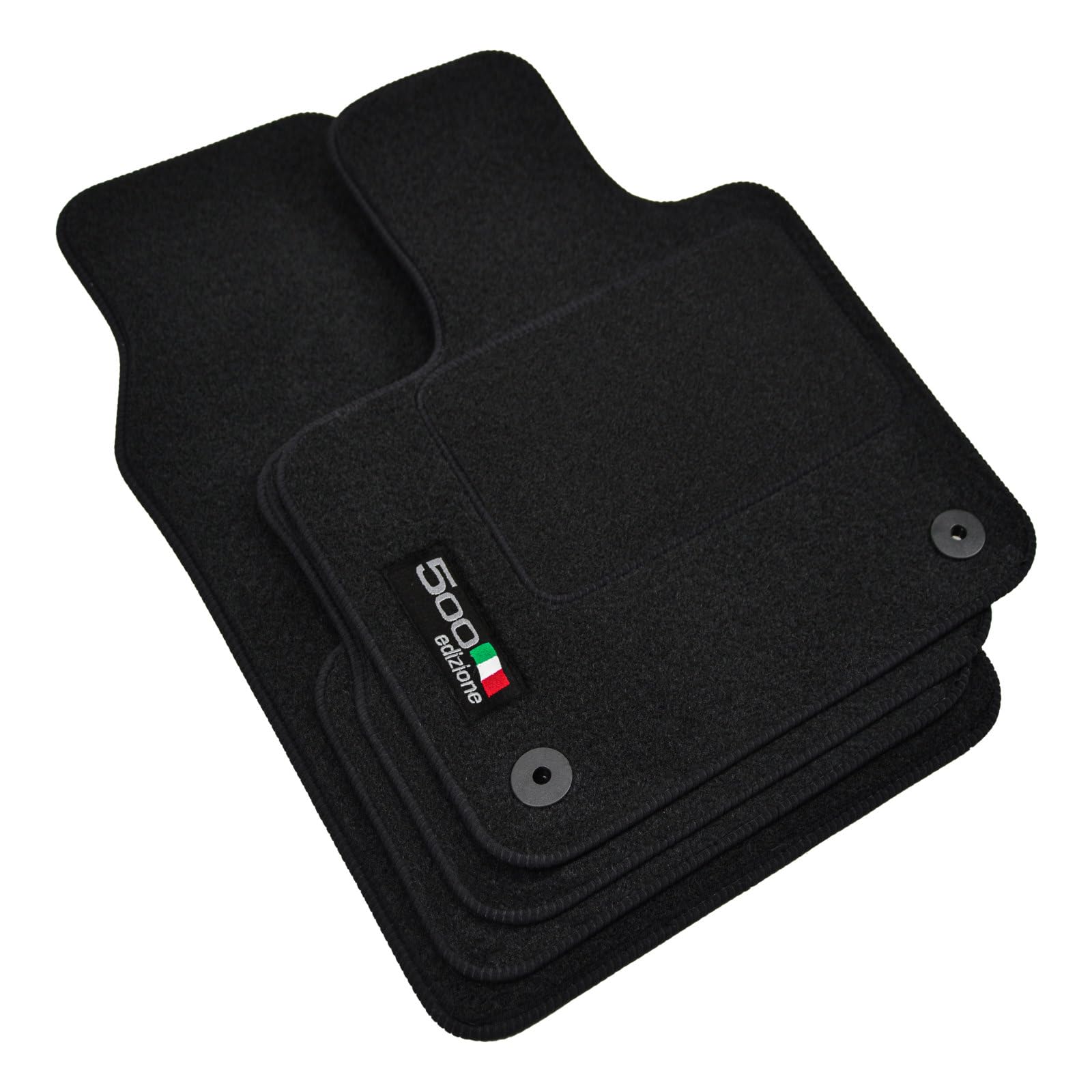 Tapis De Sol Sur Mesure Velours Noir Pour Citroën C1/C2 (depuis 2014) - Renfort Talon, Antidérapant