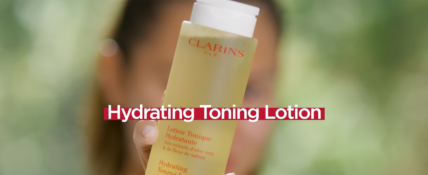 Clarins Hydrating Toning Lotion | Cleanses, Tones, Hydrates and Balances Skin's Microbiota |Plant-Based Ingredients, Including Aloe Vera | Alcohol-Free | Normal to Dry Skin Types