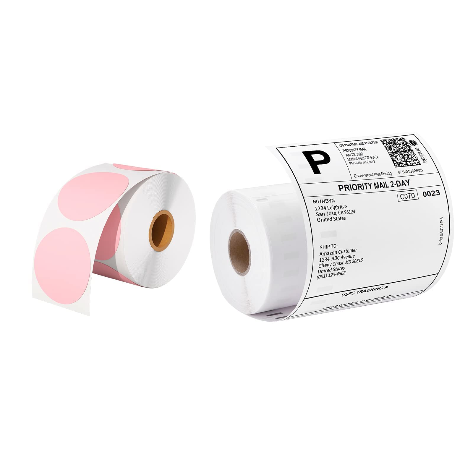 Printer Sticker Label MUNBYN Color Thermal Label Thermal Circle Bluetooth ＆ 2"