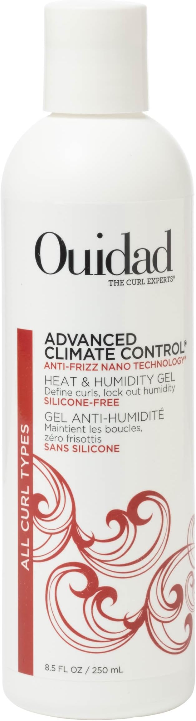 Ouidad Advanced Climate Control Heat & Humidity Gel for Curly Hair – Crunch-Free, Soft Hold Styling Gel, Fights Frizz & Locks In Moisture for Defined Curls, All Curl Types, Sulfate & Silicone-Free