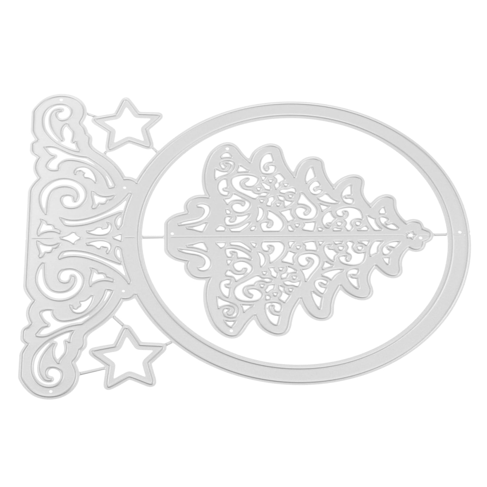 5piezas Troquel De Metal Para Cortar Forma De Árbol De Navidad Troquelado De Inoxidable Para Manualidades y Tarjetas Para Scrapbooking y Decoraciones Navideñas