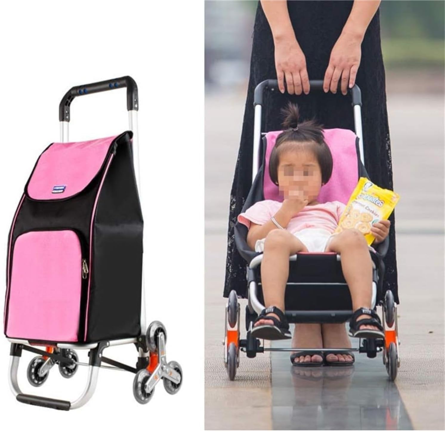 Einkaufstrolley Trolley Einkaufswagen, Einkaufswagen Für Lebensmittel, Wäscherei, Werkzeugwagen, Riemenscheibe, Abnehmbare Canvas-Tasche, Tragbarer, Zusammenklappbarer Einkaufswagen Einkaufstasche mit