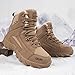 QUH Winter Snow Boots Waterproof Military Training Fur Lined Anti Slip Warm Boots Thickened Cotton Walking Ankle Boots For Man