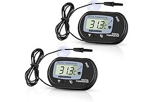 ZACRO 2 Pack Digital Aquarium Thermometer for Live Monitoring
