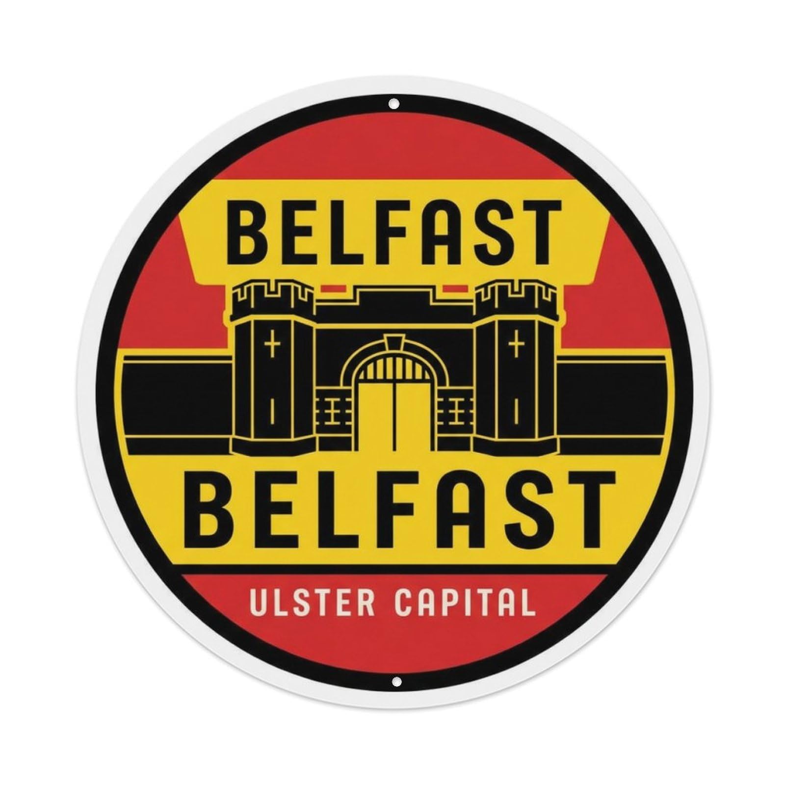 Tgrcjimh Style Metal Tin Sign Vintage Travel Belfast Ireland File