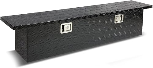 Miniatura 10 de Auto Dynasty Caja de herramientas de almacenamiento con cerradura para cama de camioneta pickup, 60 (L) x 12 (A) x 14 (Al) pulgadas, aluminio