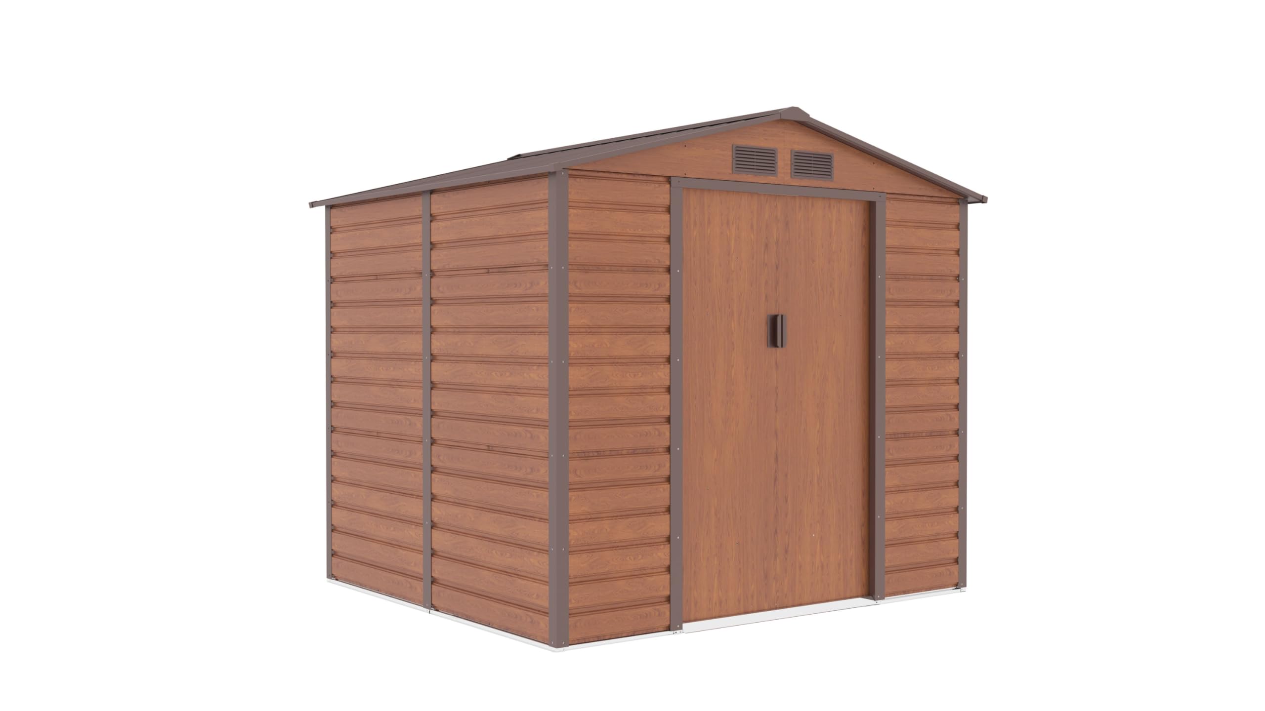 Domek ogrodowy G21 GAH 407, 213 x 191 cm, brązowy, łatwy montaż, 4,1 m², ocynkowana powierzchnia, kratka wentylacyjna