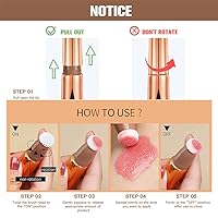 Vista 5 de Go Ho Liquid Blush Beauty Wand, Soft Cream Blush Makeup with Cushion Applicator, Easy to Blend & Long Lasting, Smooth Natural Dewy Finish in 02