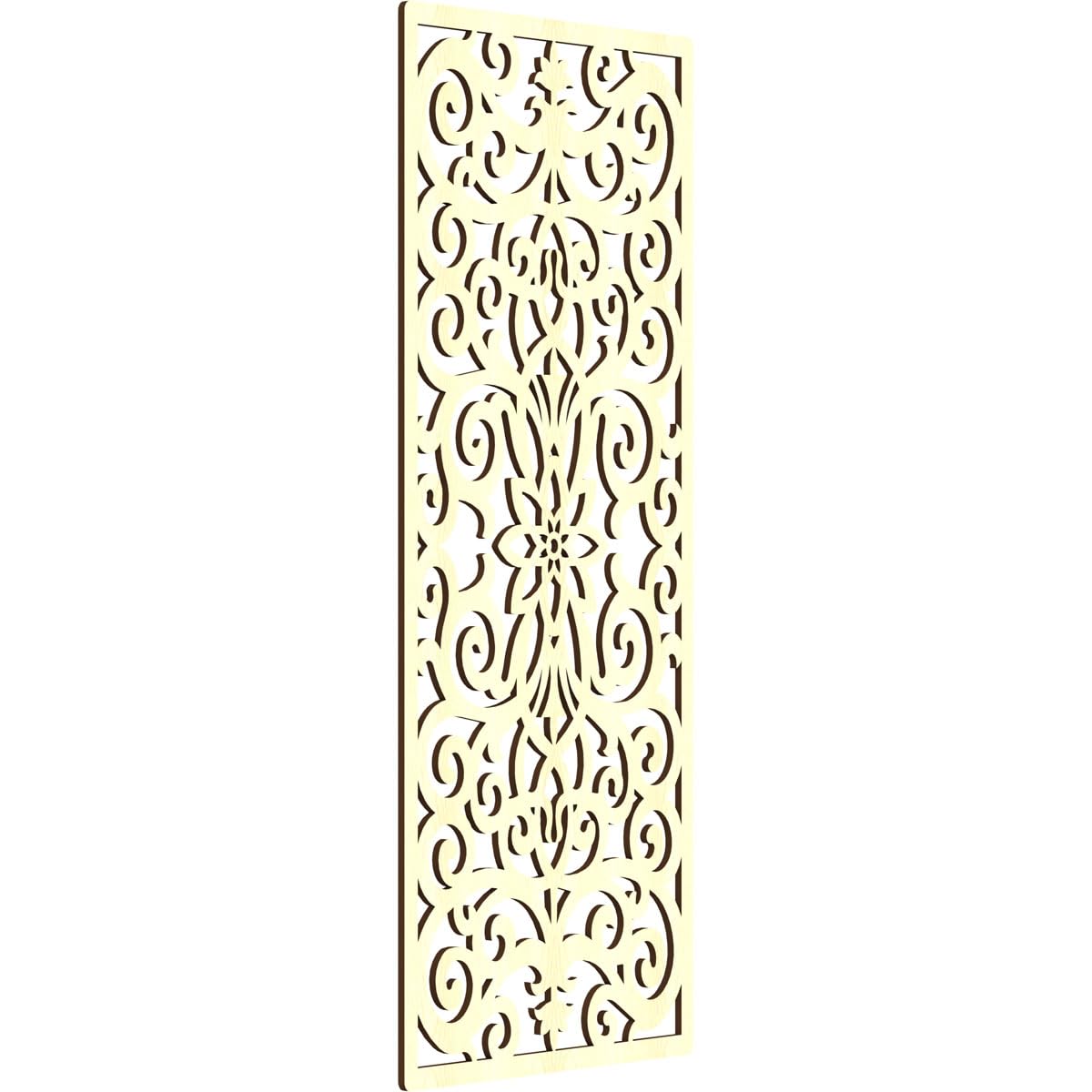 Buel Decorative Pierced Fretwork Wood Wall Panels, 23 3/8"W x 59 3/8"H x 3/8"T, Alder