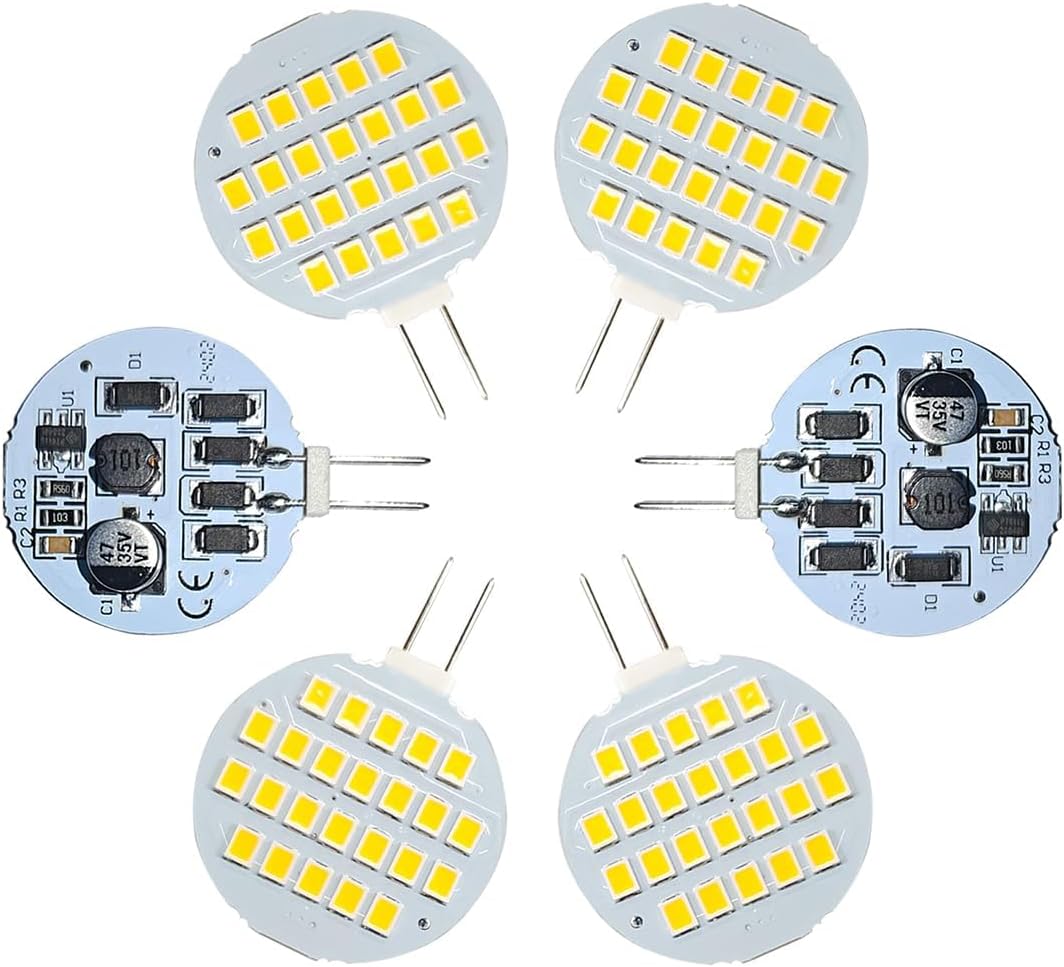 GRV G4 24-2835 SMD LED Bulb Lamp Super Bright Warm White 6PCS
