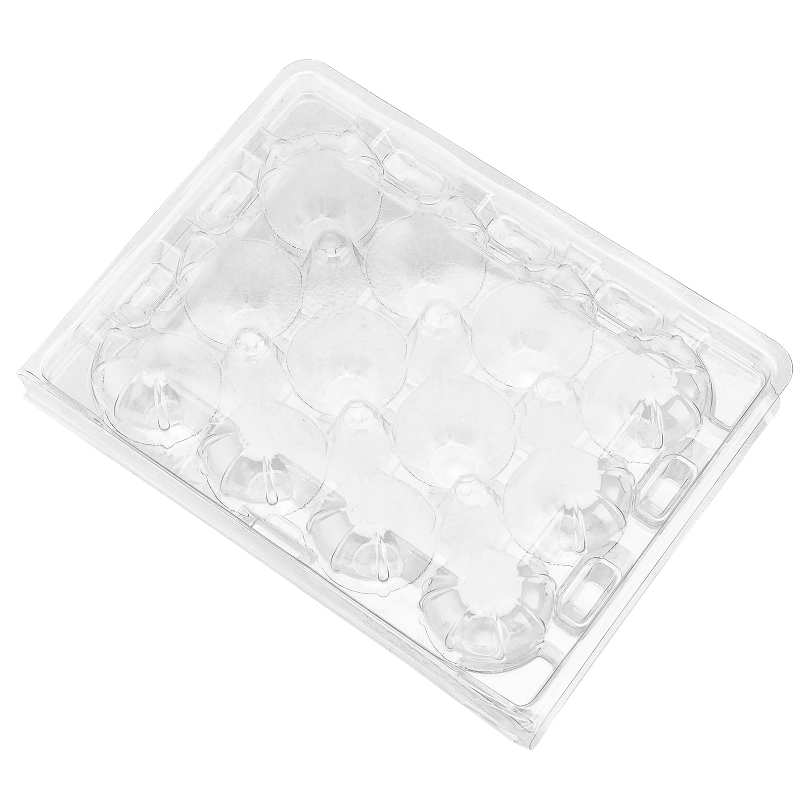 JOIKIT Paquete de 100 cajas de huevos de codorniz de plástico transparente de 12 rejillas, bandeja organizadora apilable para cocina, mercado, granja