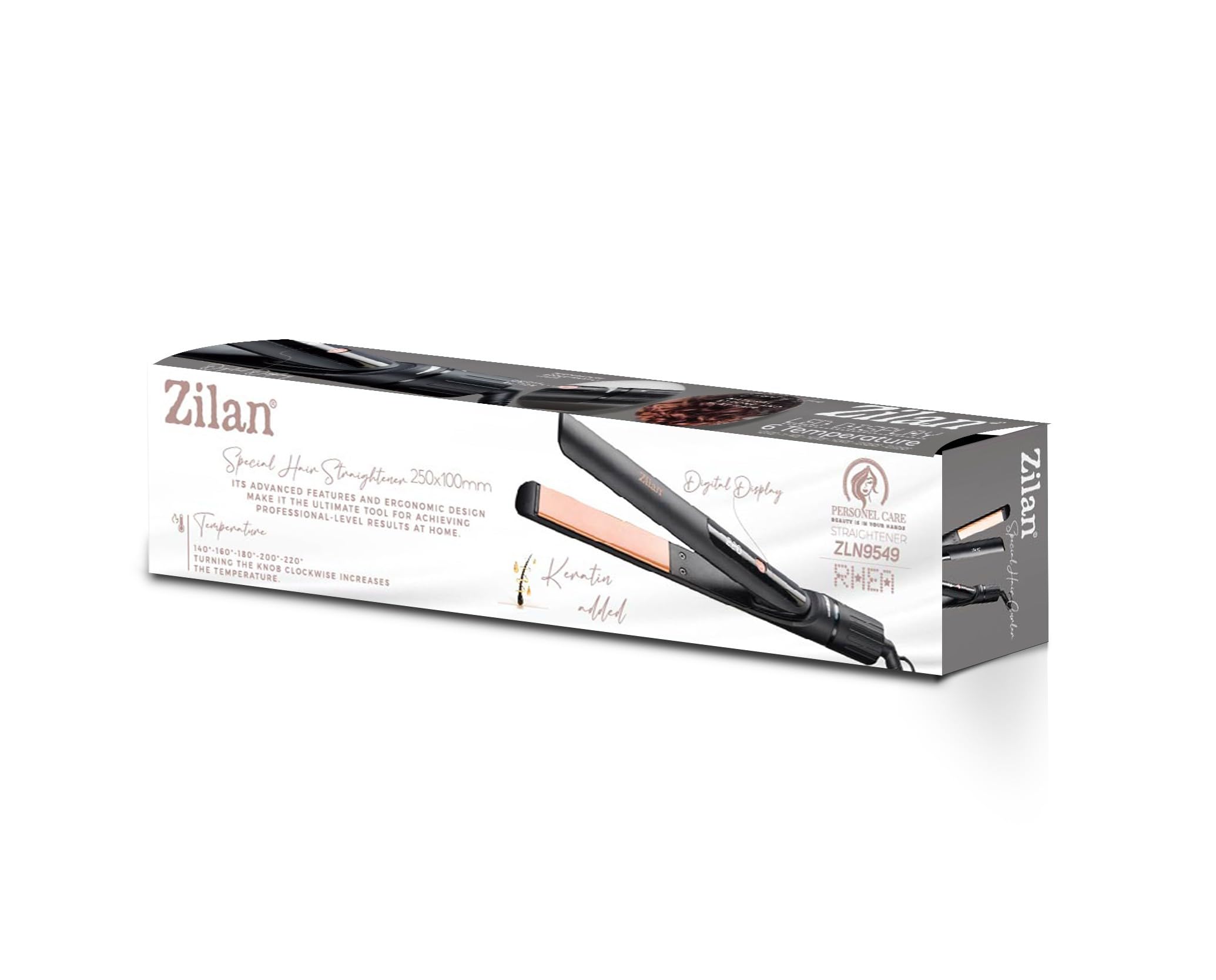 Zilan ZLN9549 Hera Pro Saç Düzleştirici, 220°C Maksimum Sıcaklık, 42W, LED Ekranlı