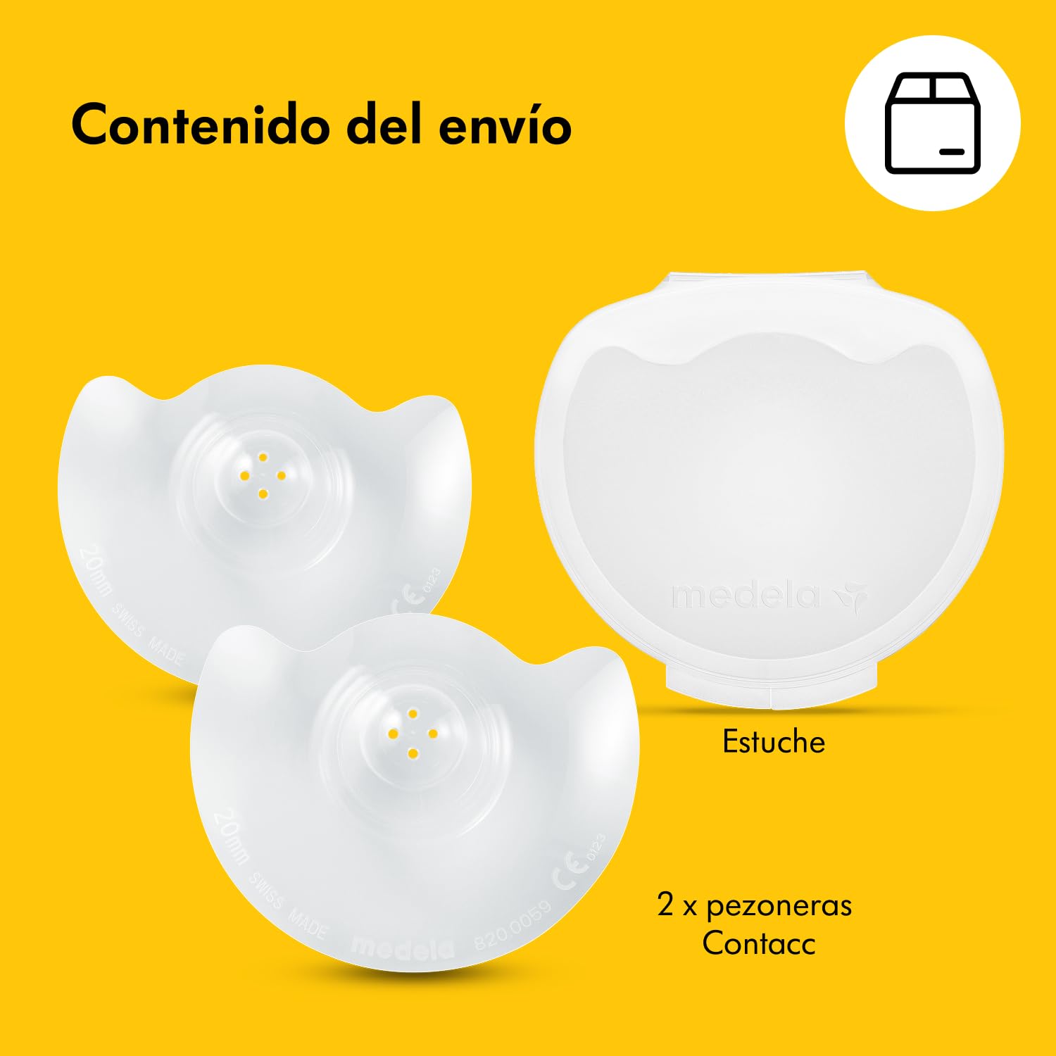 Medela Pezoneras para Lactancia Contact, Protectores Delgados de Silicona y sin BPA, 1 Paquete con Dos Protectores (20 mm) y Estuche — view 11
